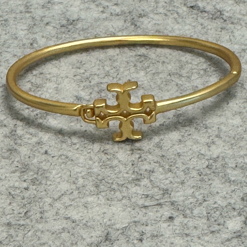 Tory Burch Gold Logo Bangle Bracelet